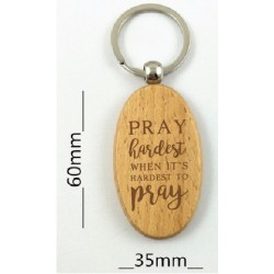 鼓勵木匙扣 聖經經文 祝福禮物 Pray Hard 禱告